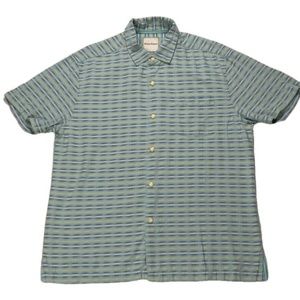 Mens Large Tommy Bahama Blue Short Sleeve Button S